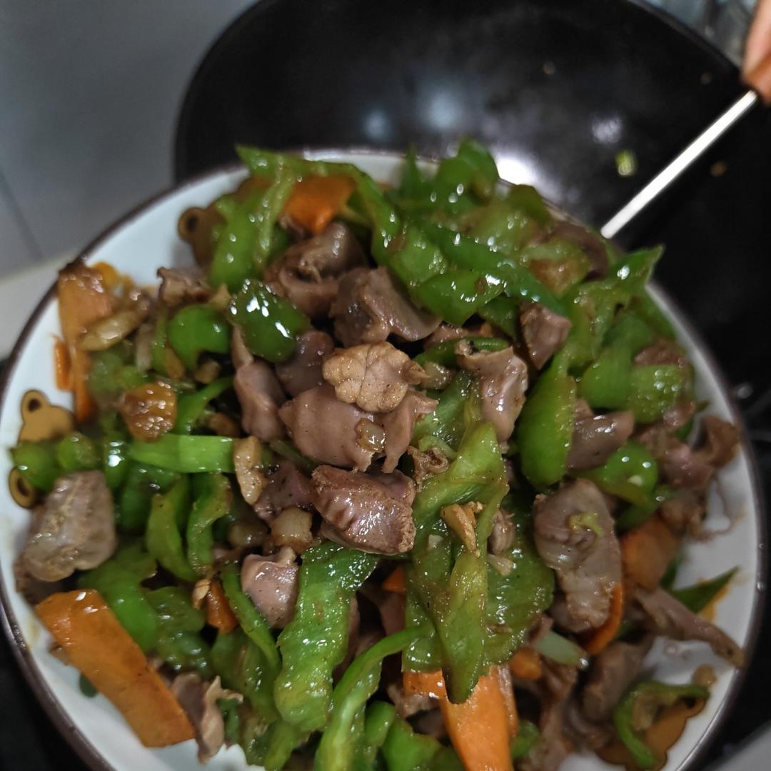 辣椒炒鸡胗子（第二次哈哈哈哈）