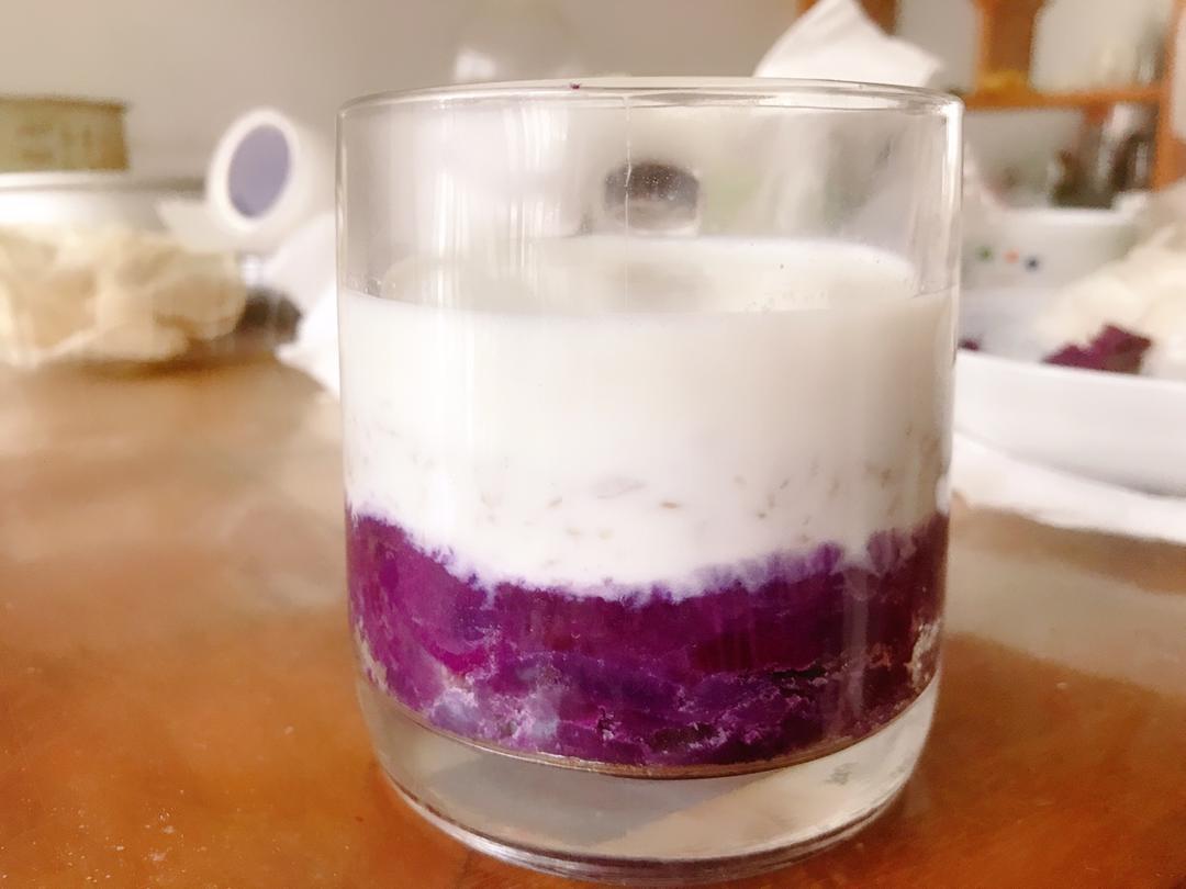 紫薯牛奶燕麦粥
