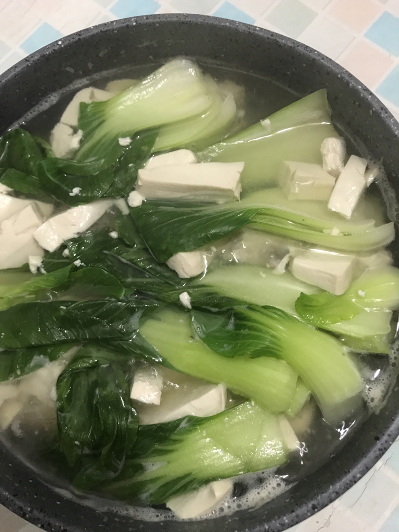 简单清淡的豆腐青菜汤