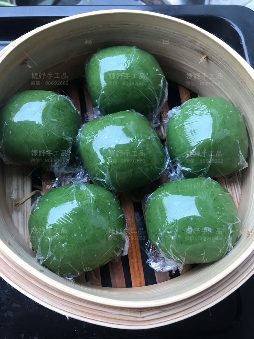 咸蛋黄肉松青团（艾糍）