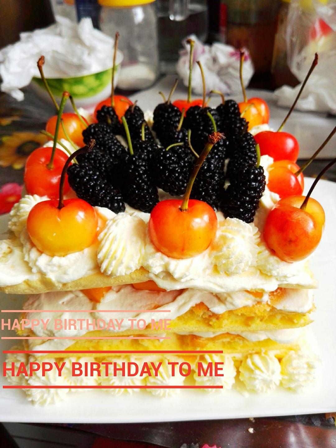 【零失败】不会裱花没关系的水果裸蛋糕 芒果裸蛋糕 完美戚风胚