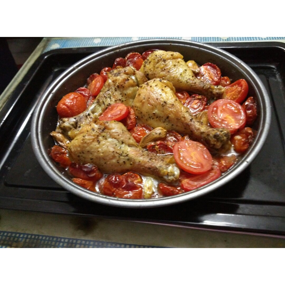 番茄大蒜香草烤鸡腿（庄祖宜）