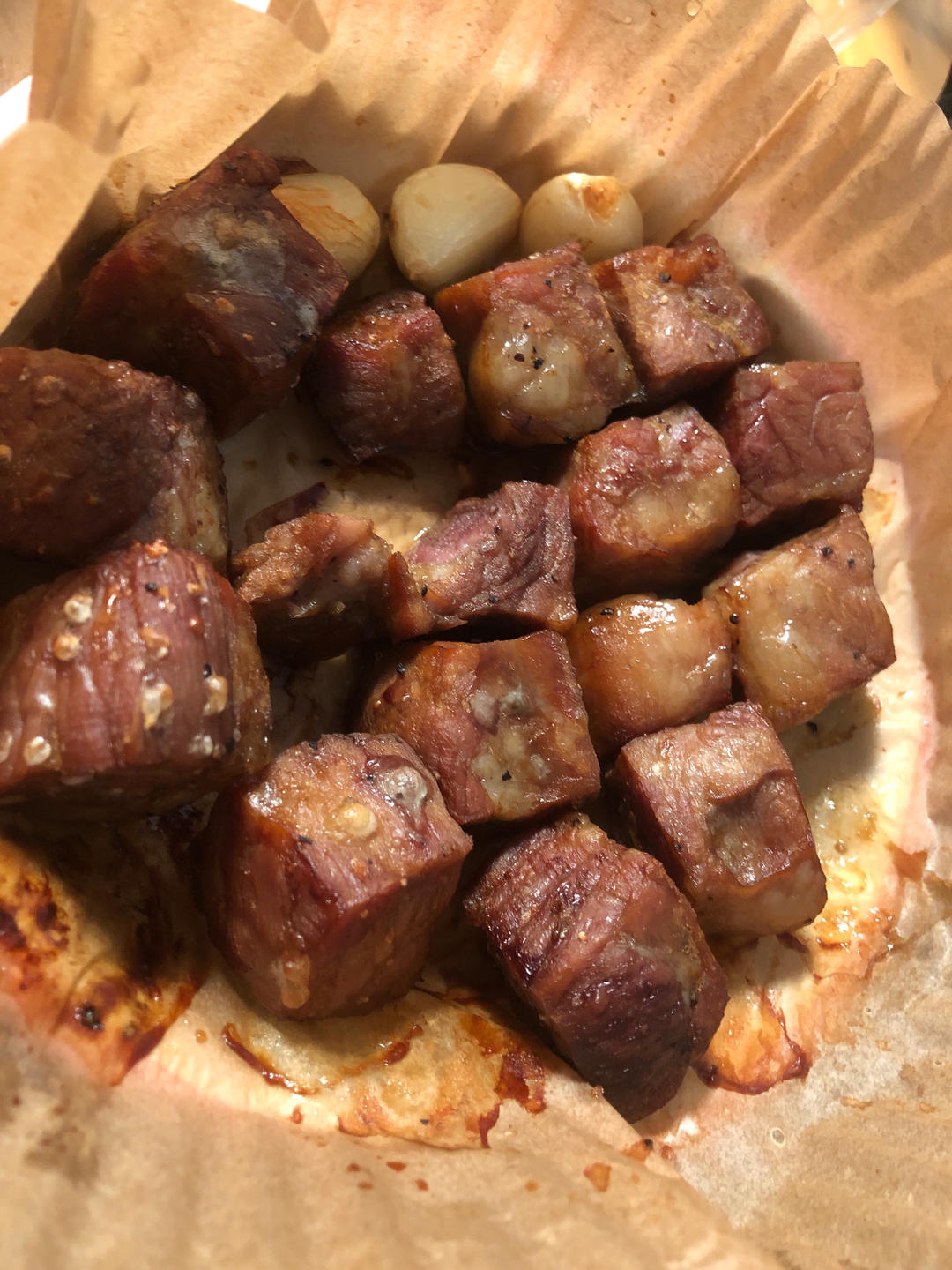 蒜香牛肉粒 空气炸锅版