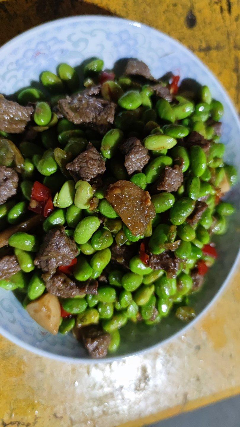 牛肉炒青豆
