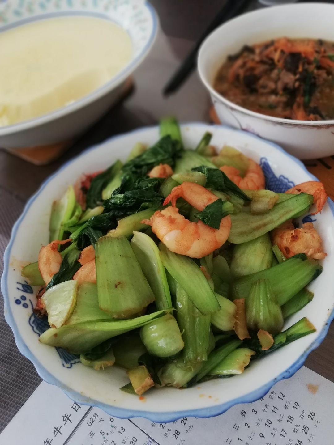 香菇虾仁扒油菜