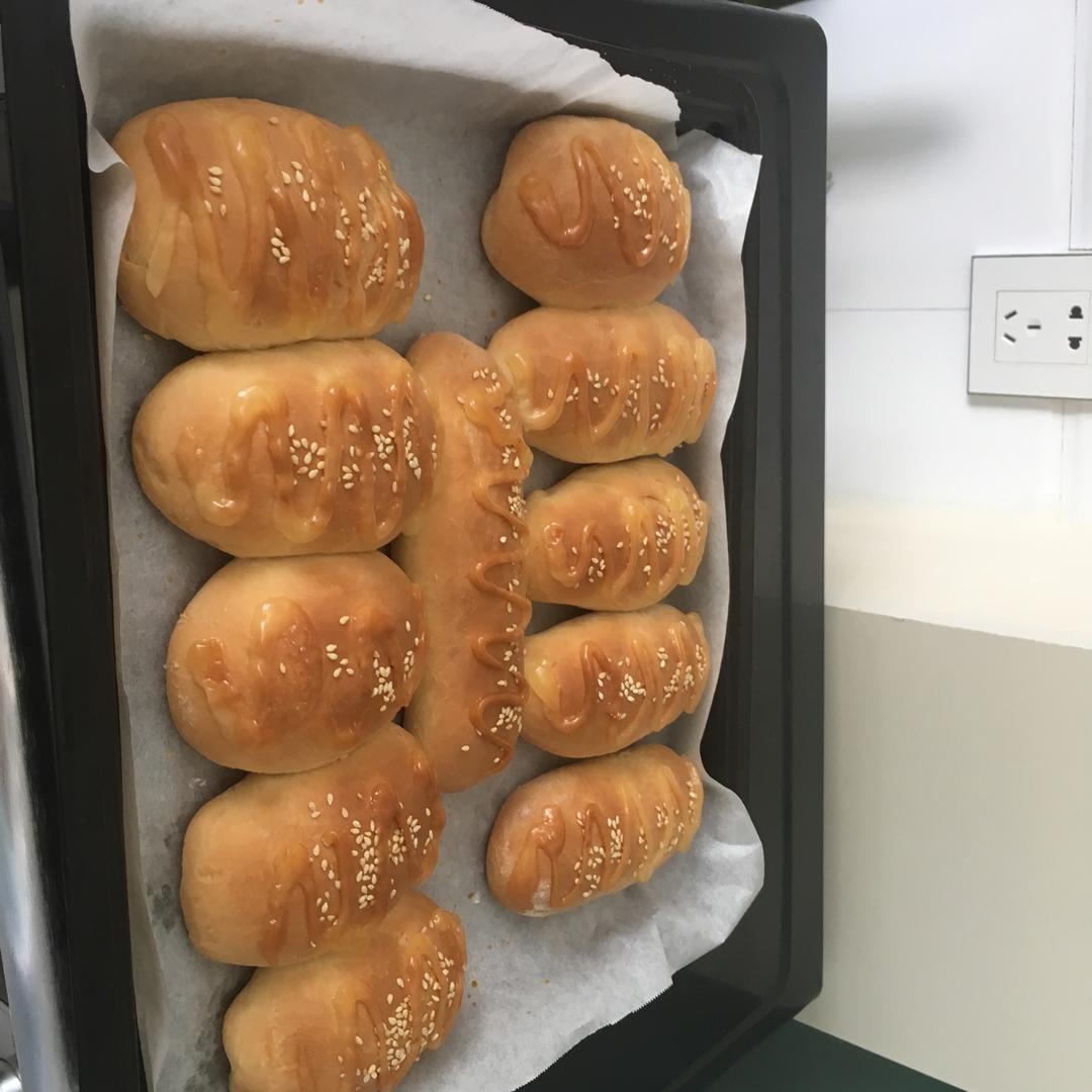 火腿肠早餐面包（一次发酵法）
