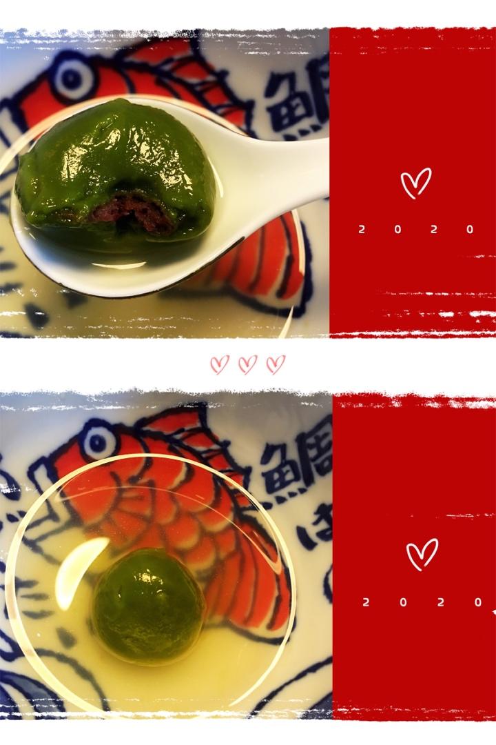 抹茶汤圆：早春时节的一抹翠绿