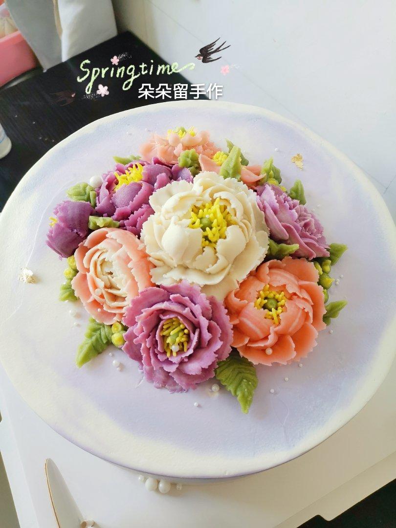 韩式裱花豆沙霜