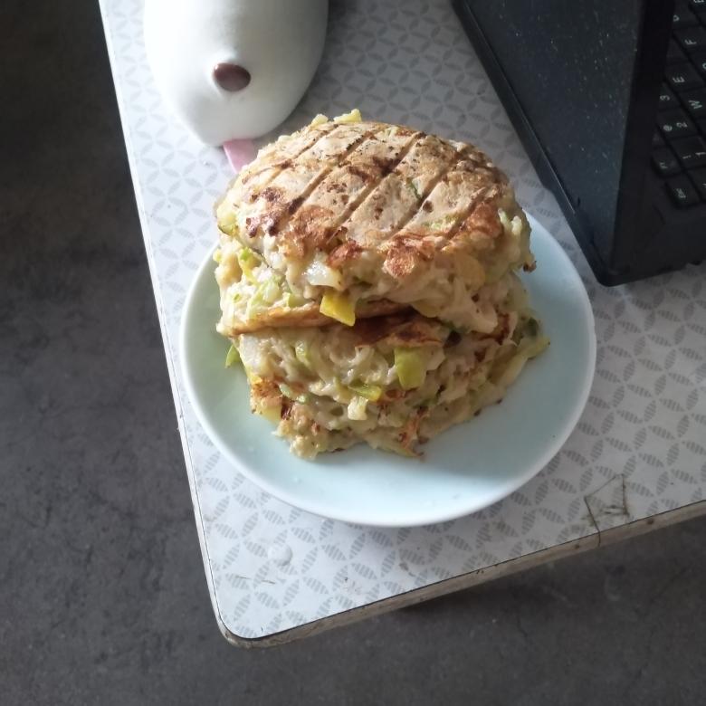 西葫芦摊饼【无油素食】