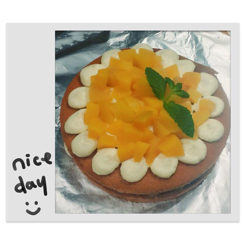 【零失败】不会裱花没关系的水果裸蛋糕 芒果裸蛋糕 完美戚风胚