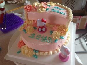 3D粉色kitty蛋糕一枚的做法 步骤3