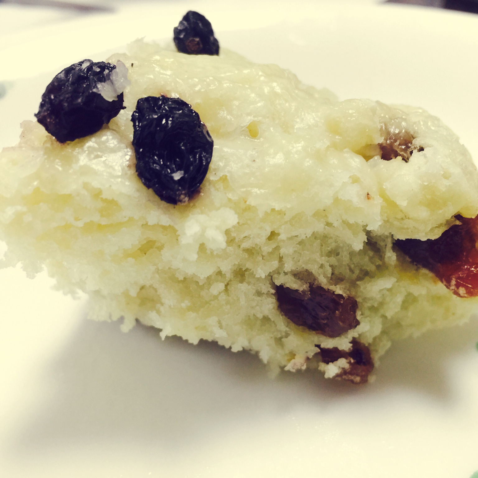 不用揉面，简单易做的——蔓越莓发糕