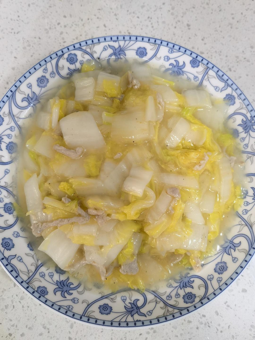 烂糊肉丝-大白菜加里脊肉烂糊糊的才好吃，原来成功就靠那3勺！