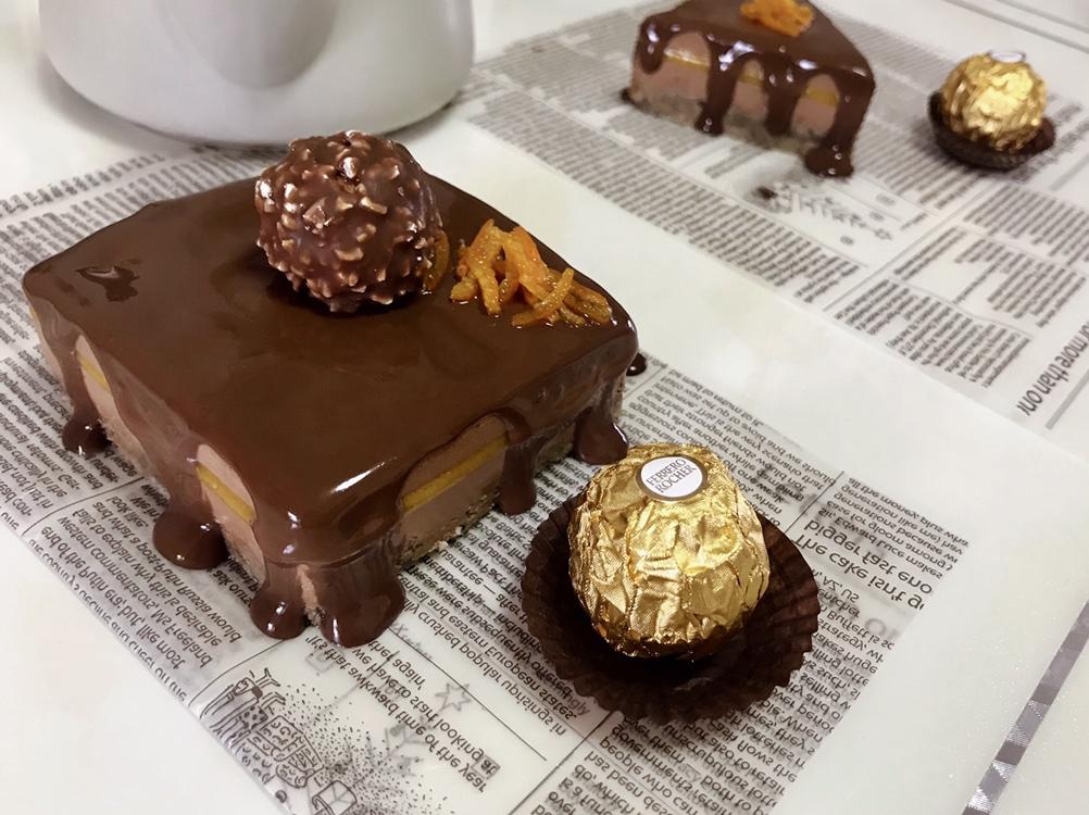 #拼颜值 也拼实力# Sunset Choco-橙子巧克力慕斯蛋糕