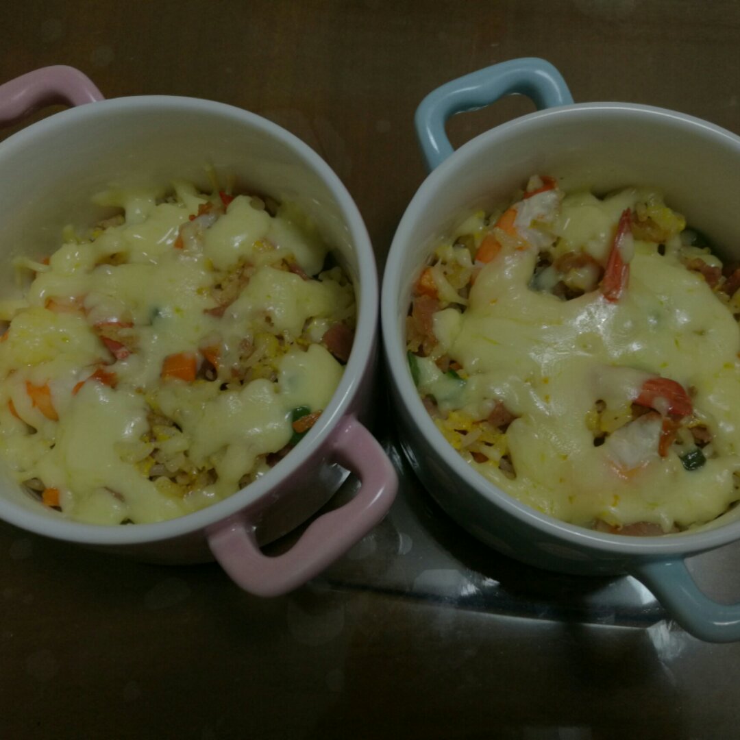 海鲜培根芝士焗饭