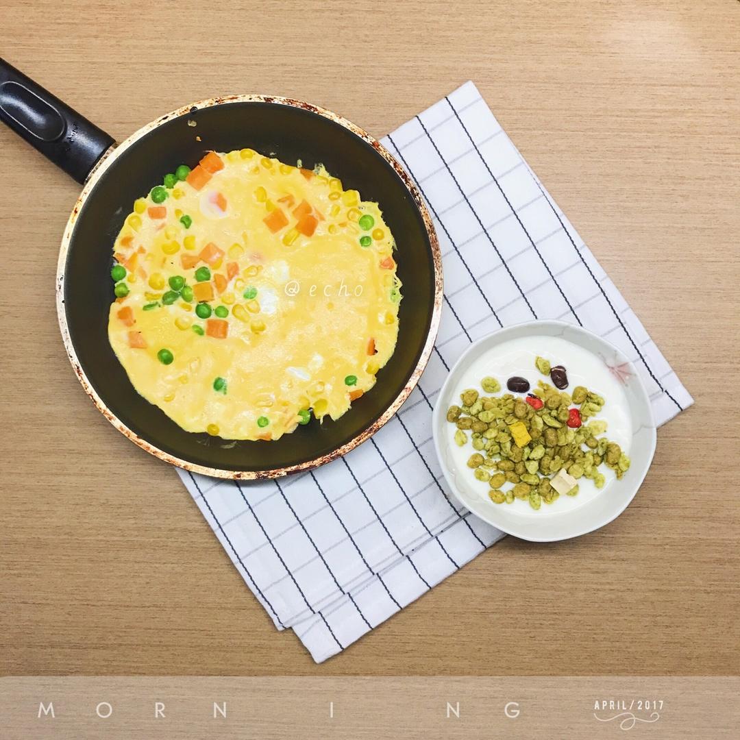 杂蔬蛋饼