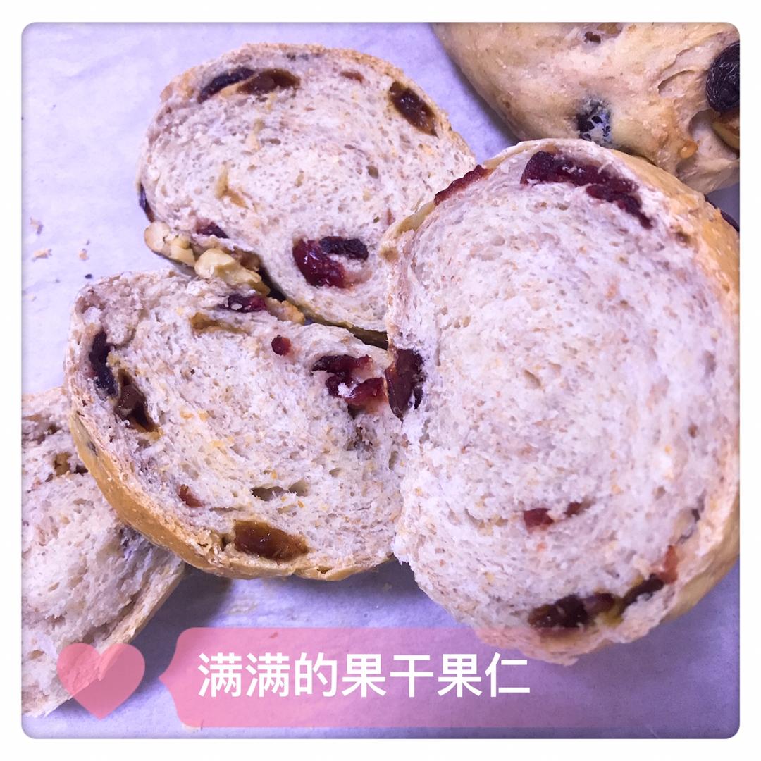 无油无糖全麦果干面包