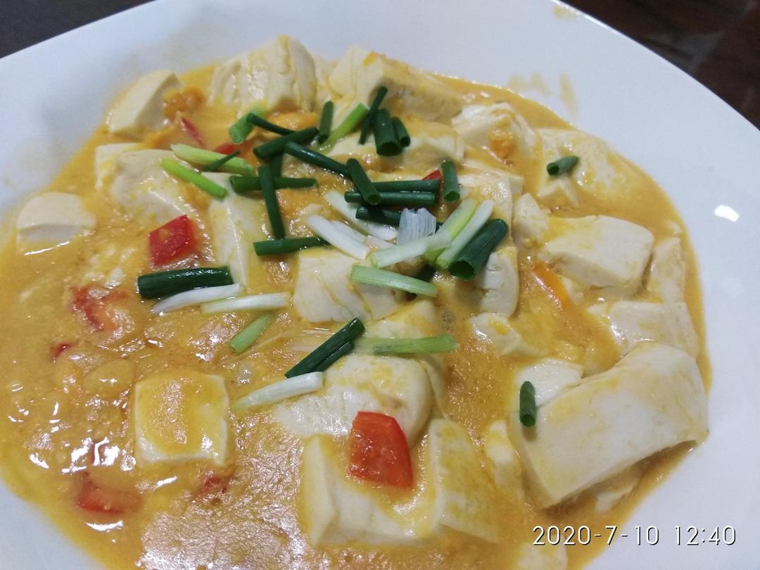 老丁的私房菜-蟹黄豆腐