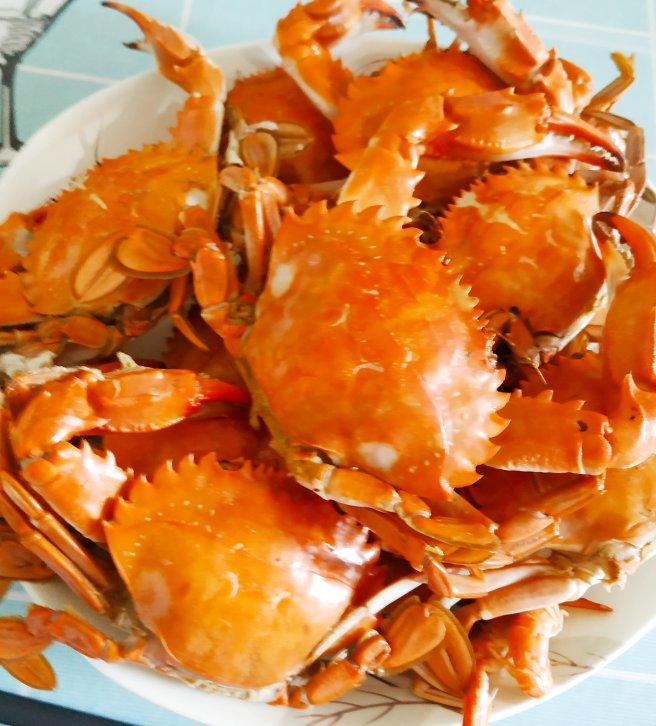 楚幽幽做的蒸花盖蟹