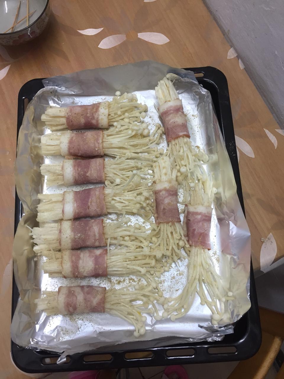 烤培根卷金针菇
