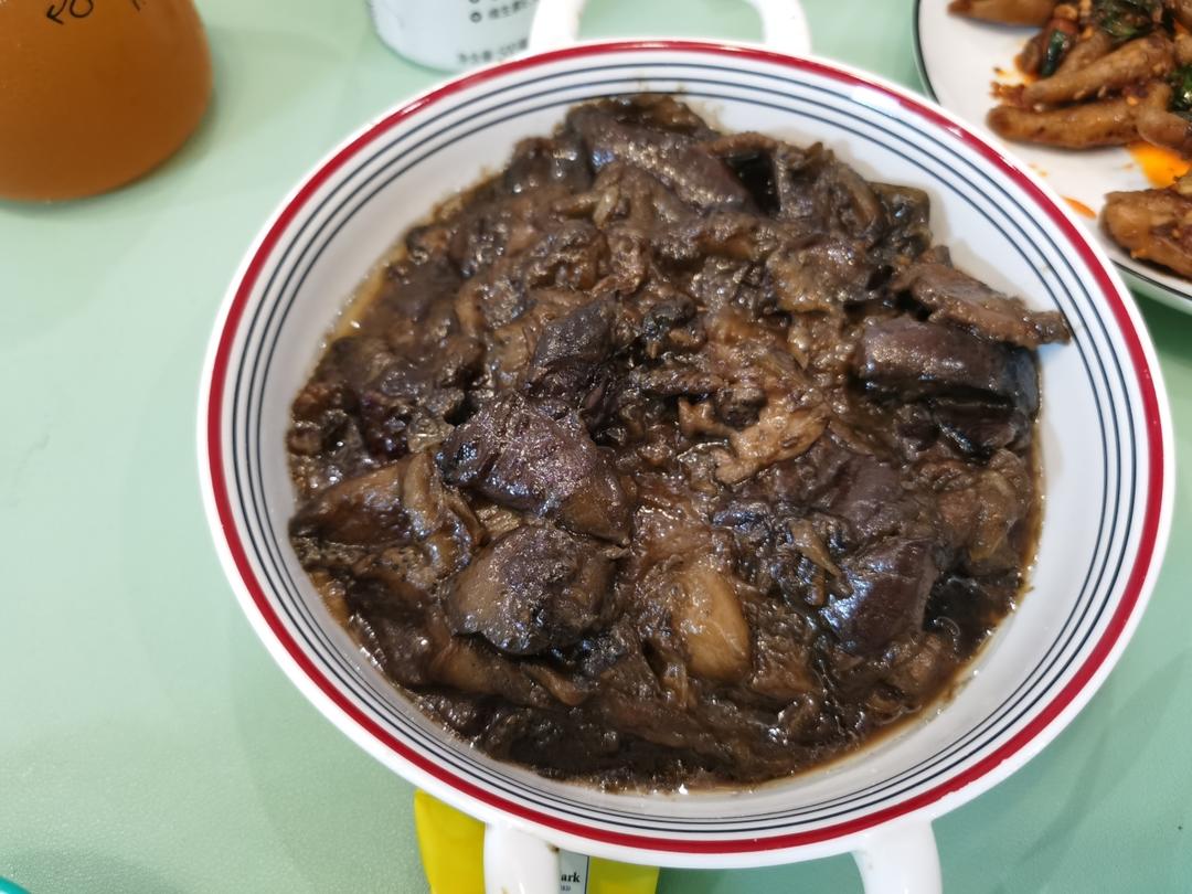 茄子烧肉片超下饭