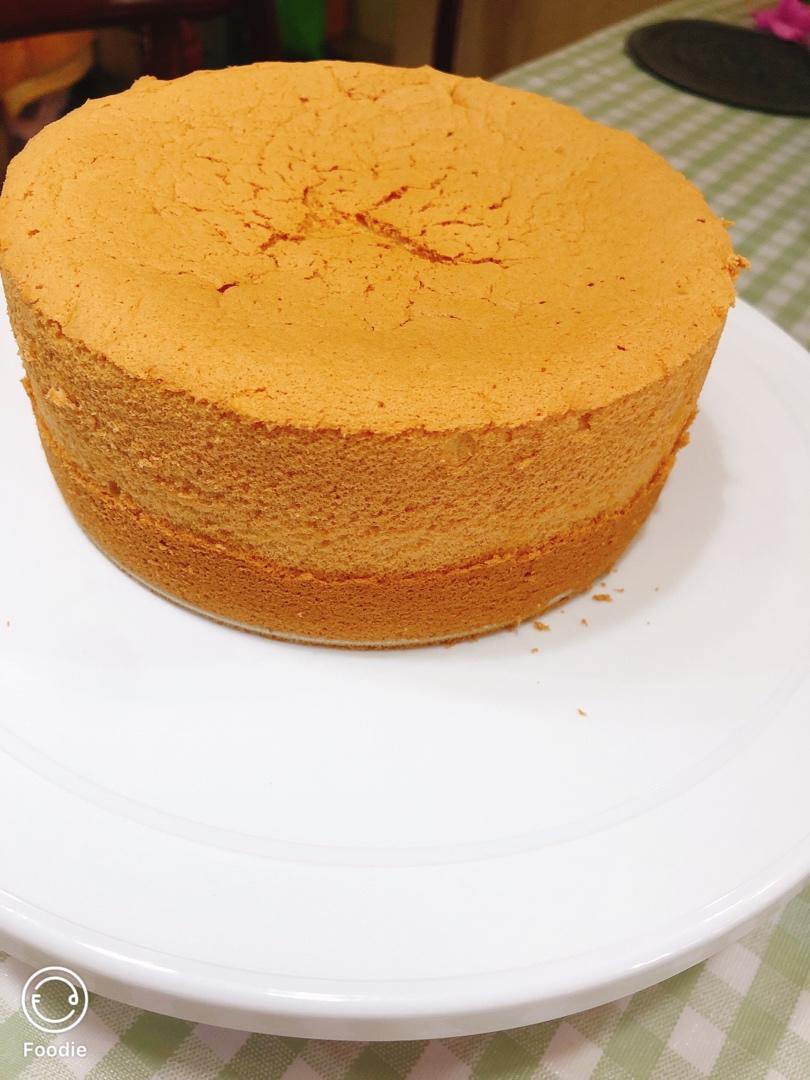 6寸2蛋完美戚风蛋糕