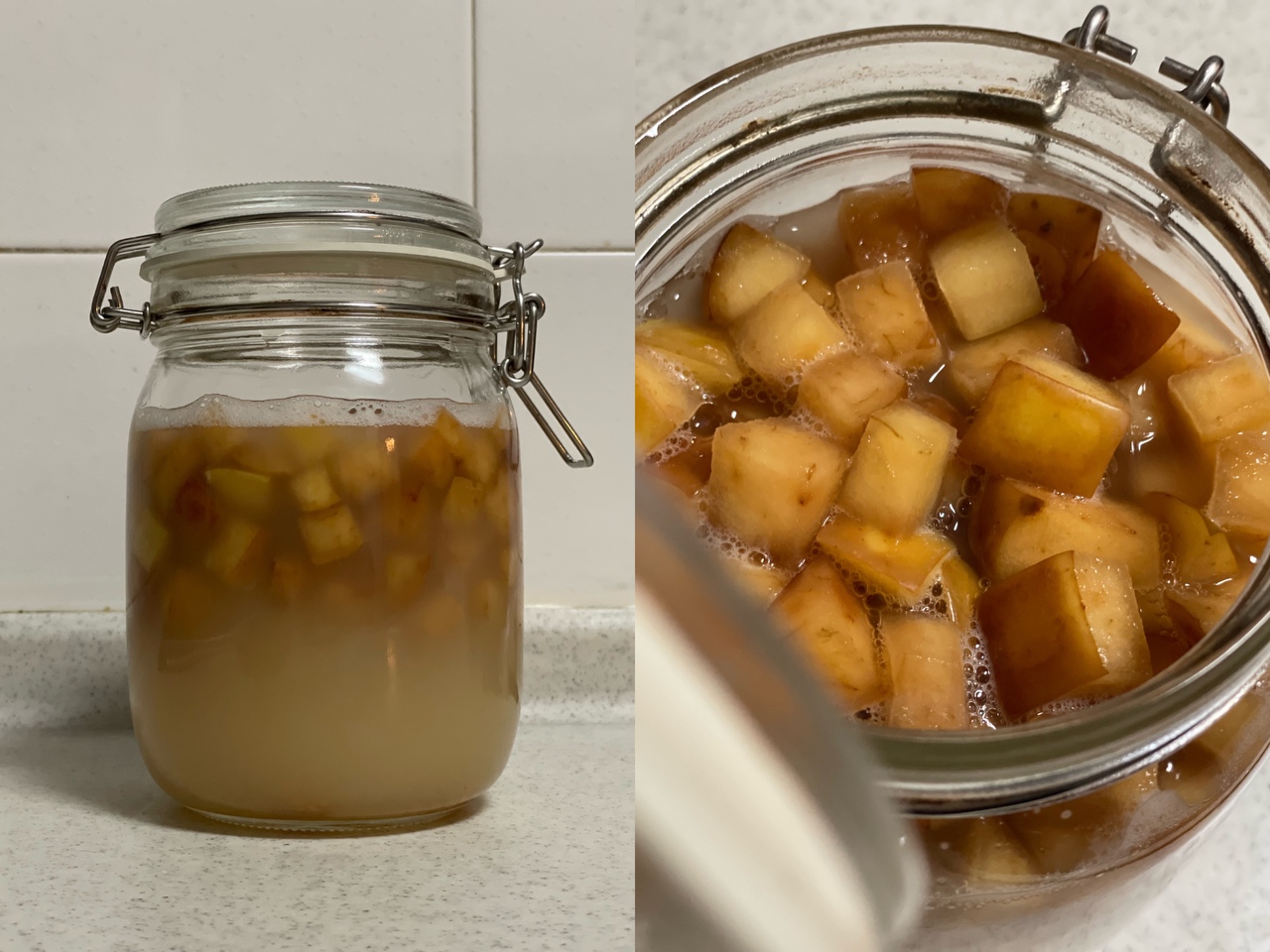 天然酵母丨苹果酵种（酵液+酵种）的做法 步骤7