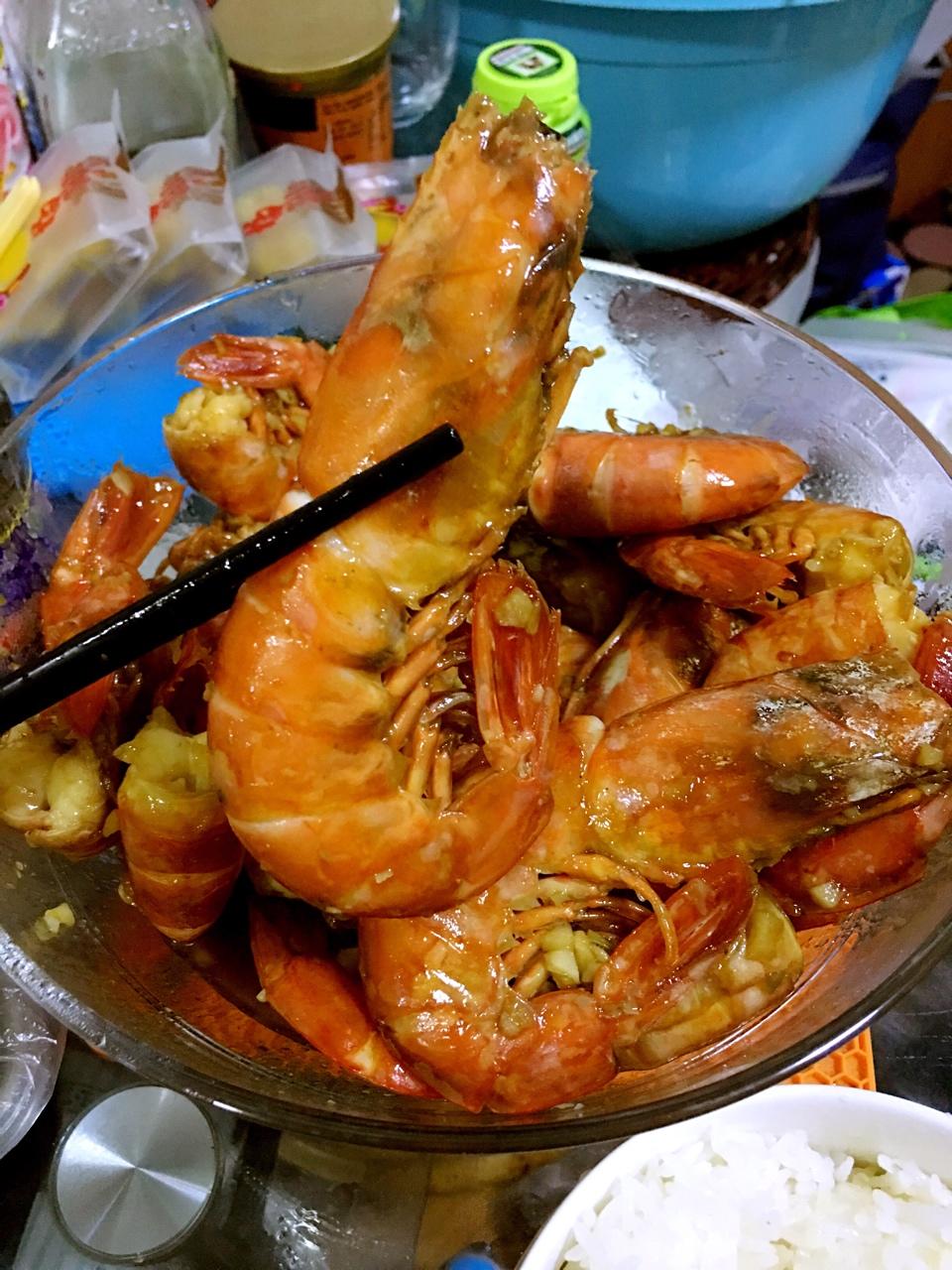 蚝油焖大虾