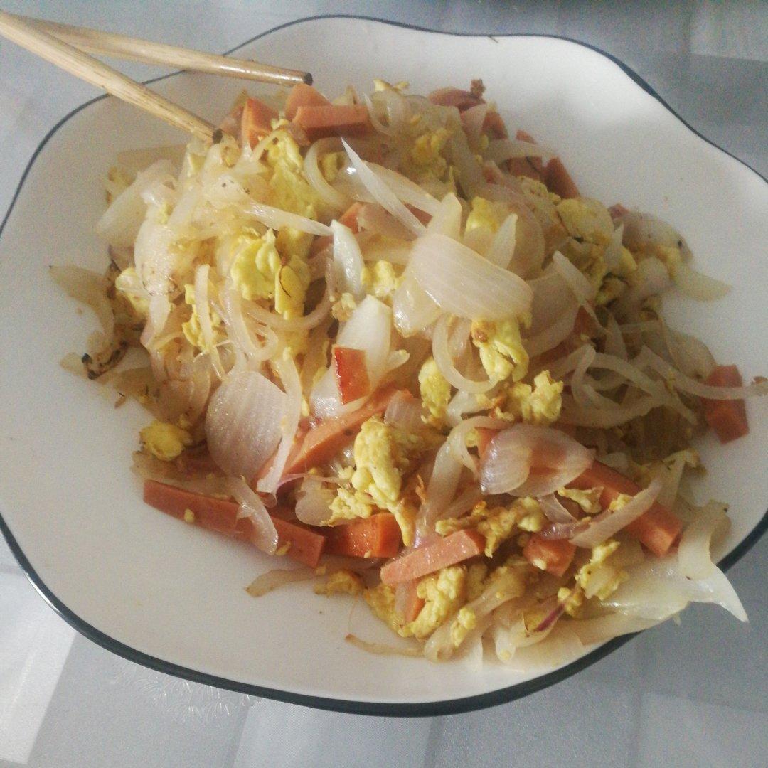 培根洋葱炒蛋