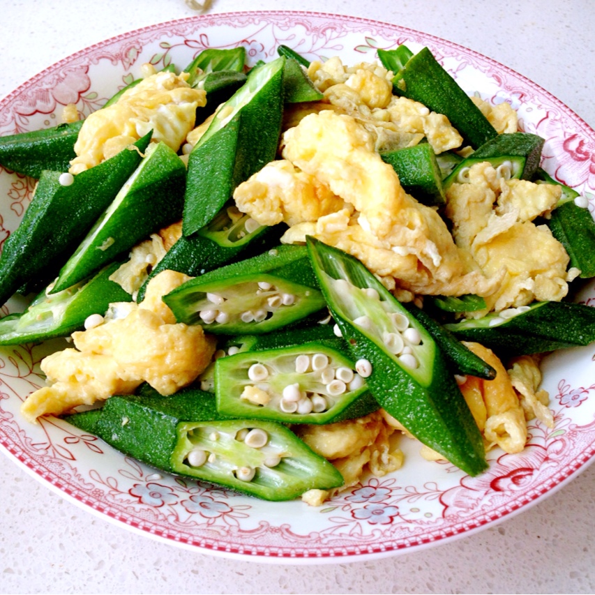秋葵炒鸡蛋