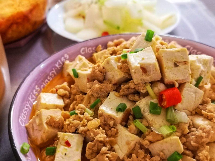 肉末嫩豆腐｜嫩滑口感爽口！这道快手菜超级下饭！！（减脂少油版）