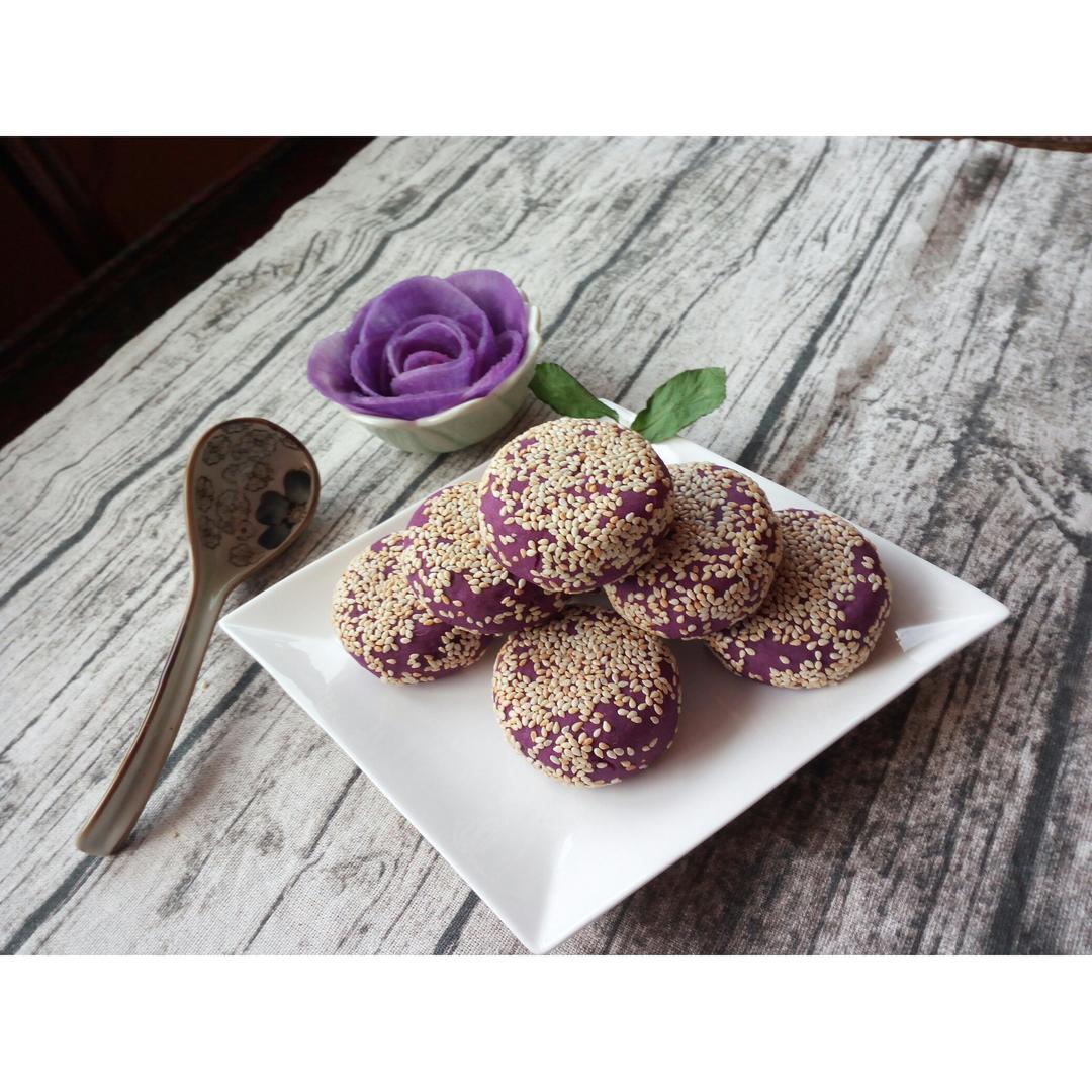 紫薯芝麻饼