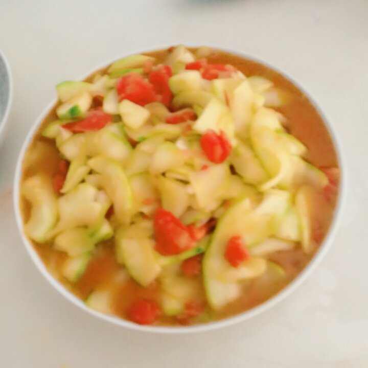 西红柿炒西葫芦