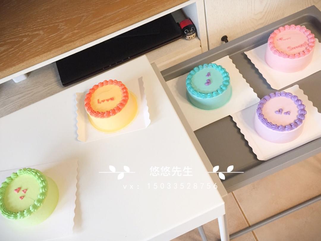 极简韩风蛋糕（图库）