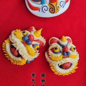 🧨潮·国粹|萌·醒狮馒头