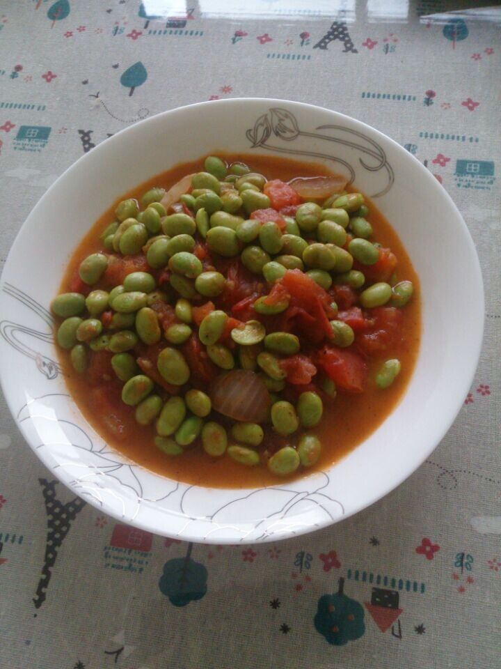 黄油洋葱西红柿炖豆子