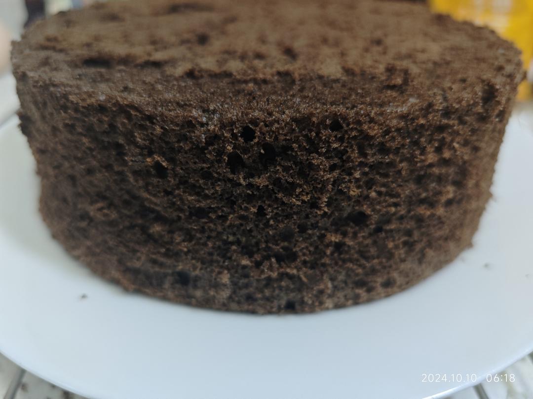 0失败 6寸可可戚风蛋糕