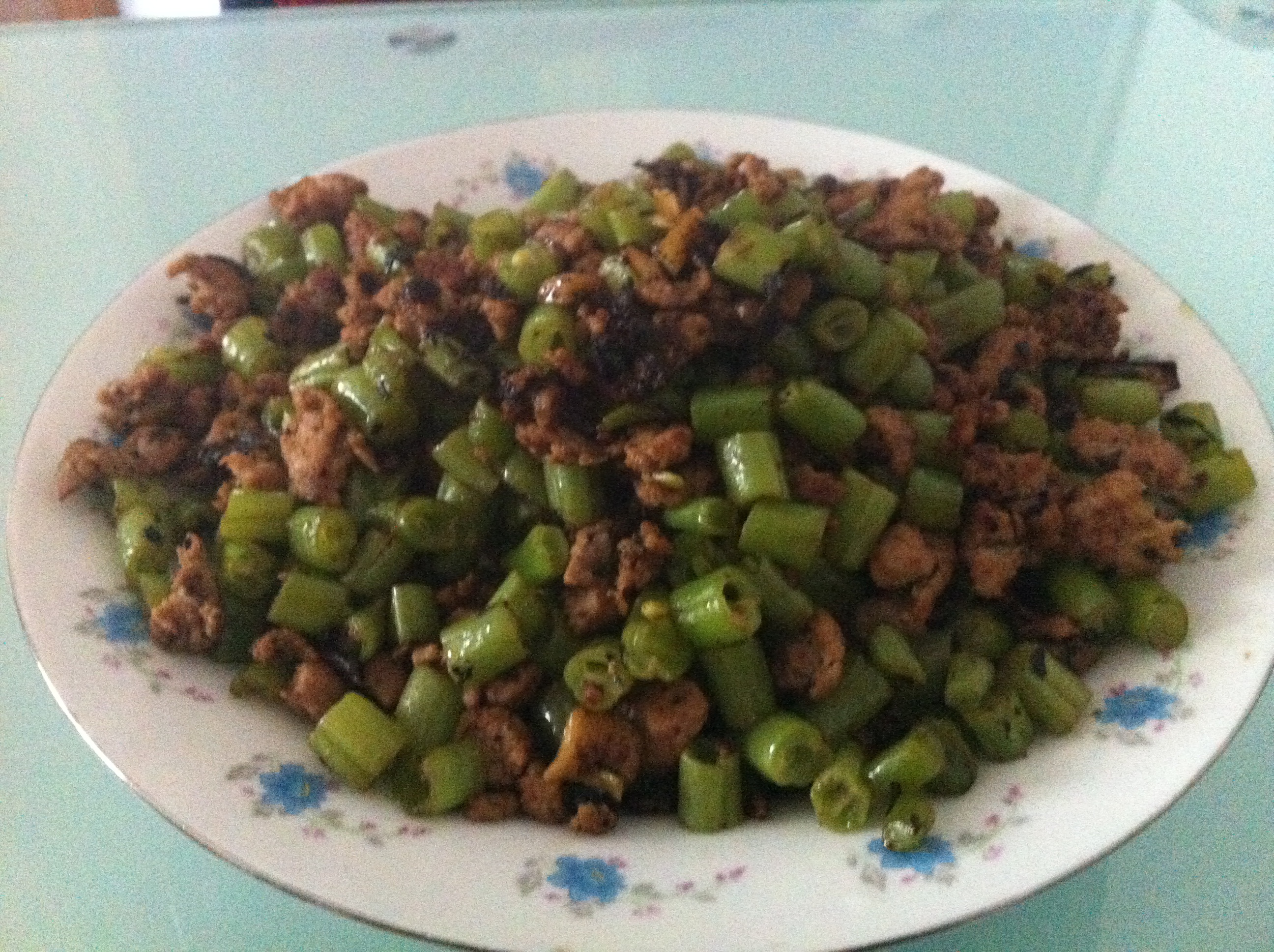 榄菜肉末四季豆