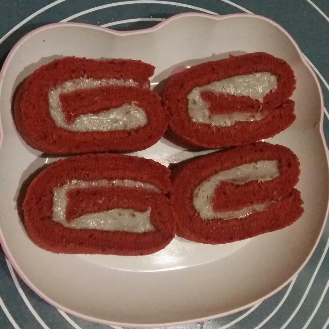 红丝绒蛋糕卷（完美毛巾底）