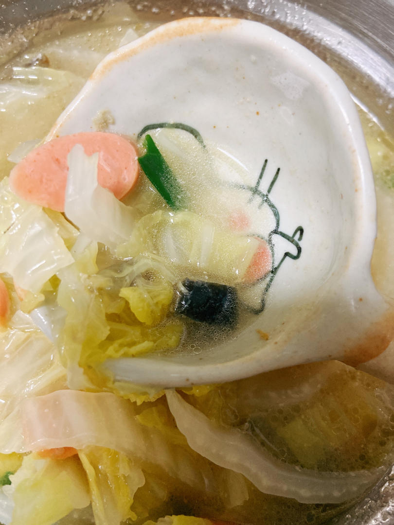 皮蛋白菜汤