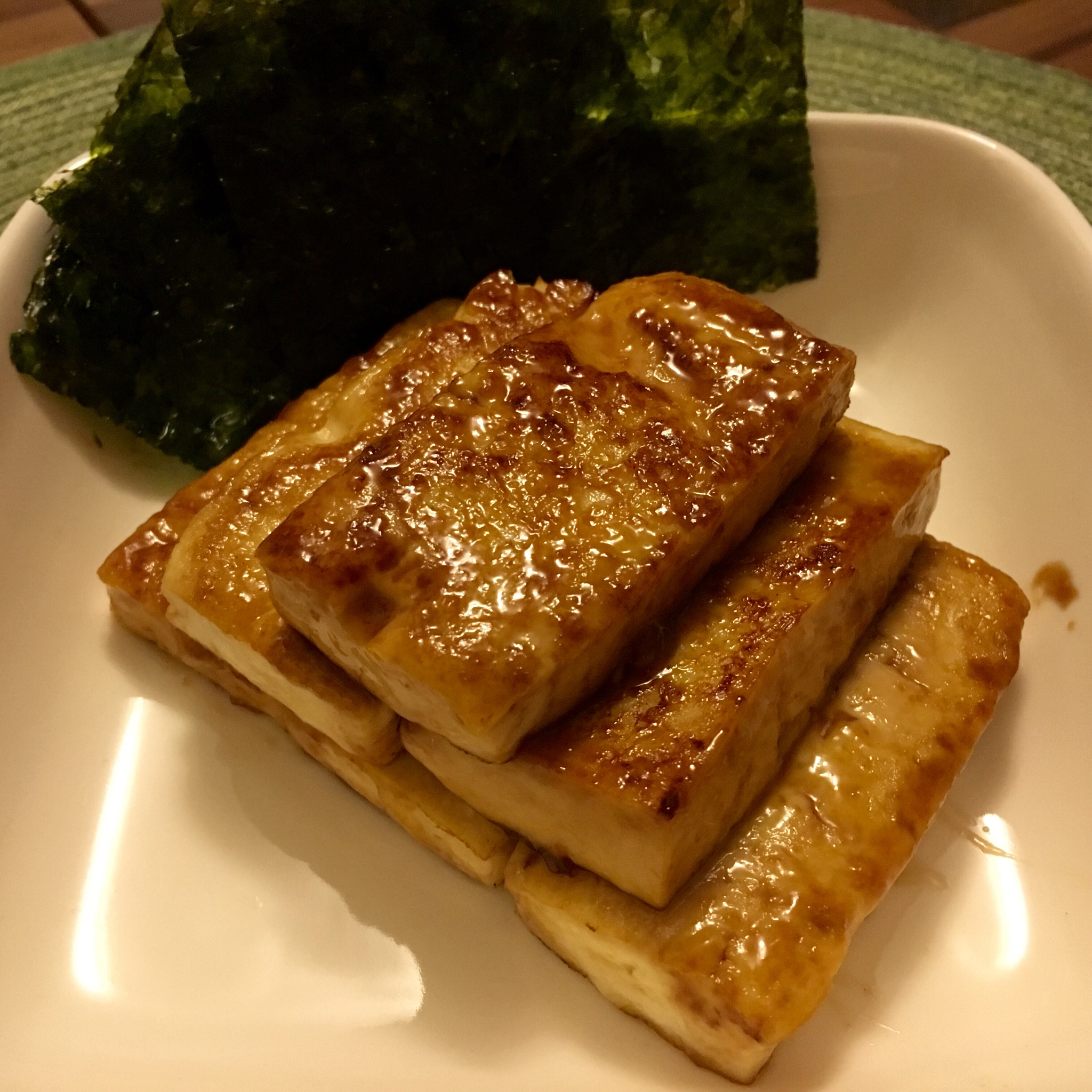 海苔煎豆腐