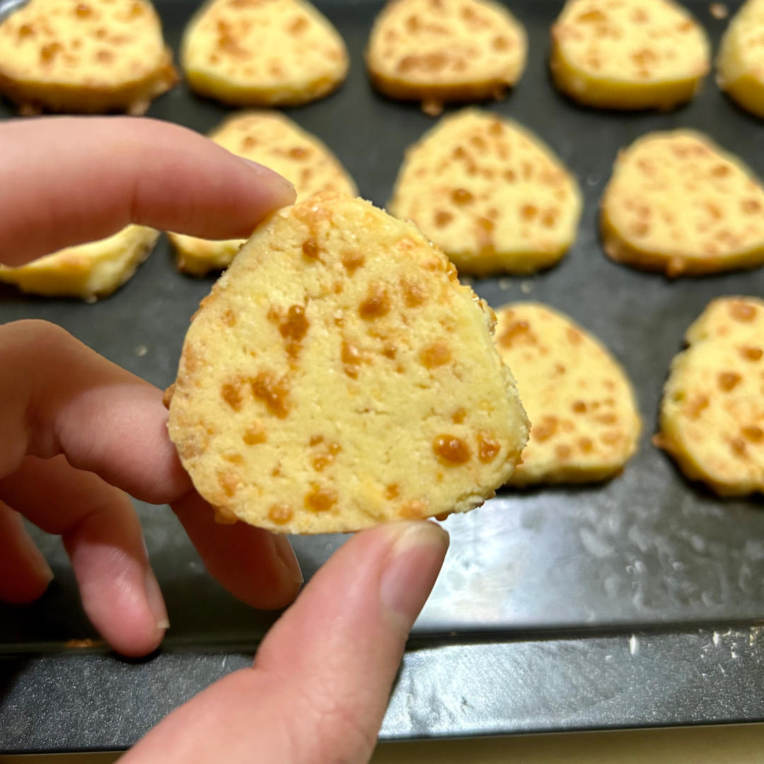 免打发❗️零失败❗️黄金芝士咸味饼干❗️