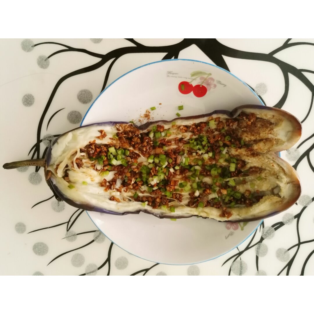 【微波炉烤茄子】