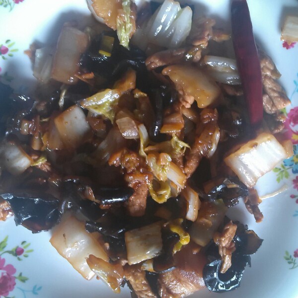 木耳白菜炒肉片