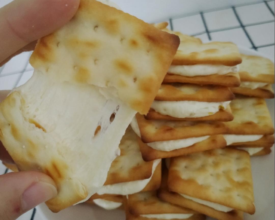 超级简单的懒人牛轧糖饼干~牛轧饼~酥酥脆脆还拉丝的做法
