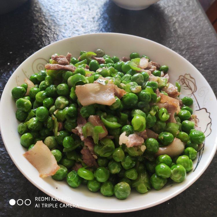 甜豆清炒咸肉丁