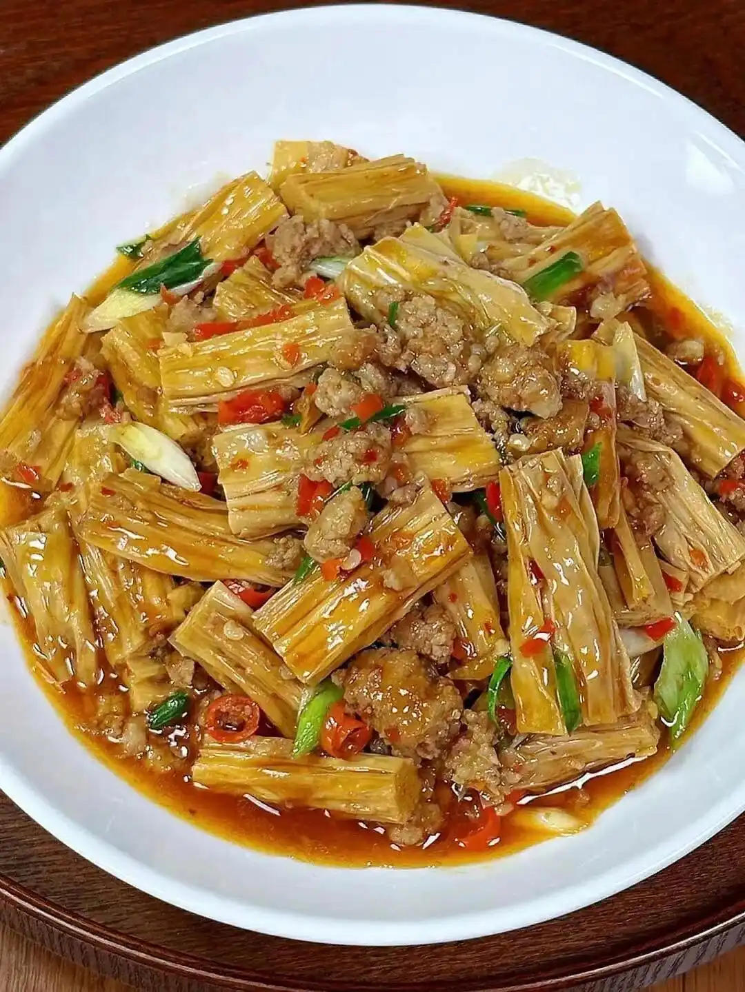 肉沫腐竹的做法