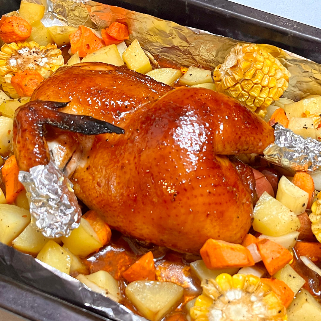 一口爆汁〰️苹果蜜汁烤鸡🍗春节聚餐必备‼️