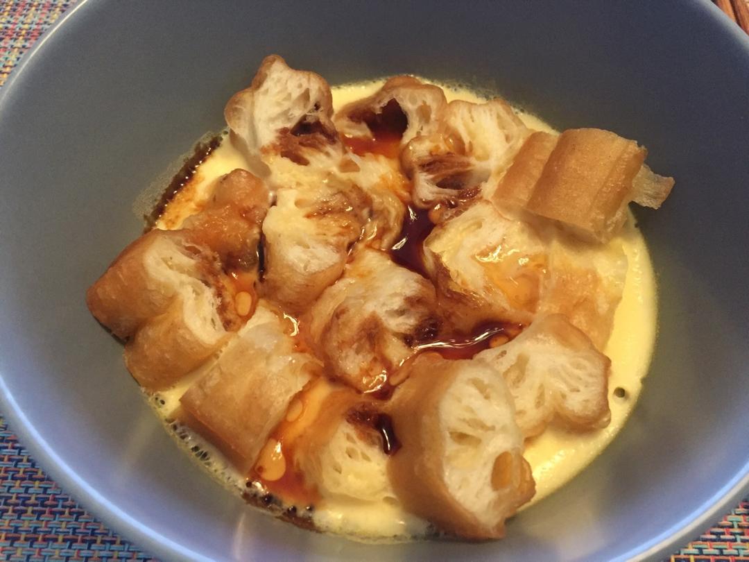 油条蒸蛋-很简单但特好吃