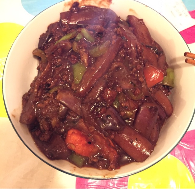 酱香肉末烧茄子
